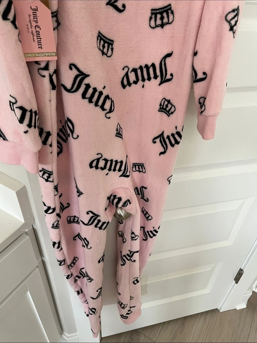 Juicy Couture Pink Plush Logo One-Piece